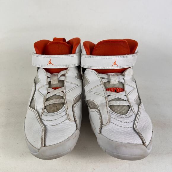 Nike Jumpman Two Trey youth kids boys size 13 c orange white leather sneakers - Picture 4 of 10